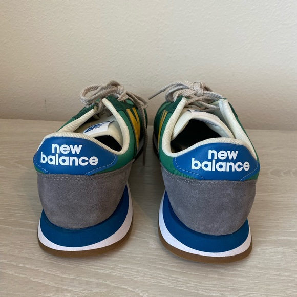 New Balance 520 Retro Suede Shoes Fashion Sneakers Green Yellow Unisex M 9.5 W11 - Picture 3 of 12